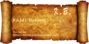 Kajdi Botond névjegykártya